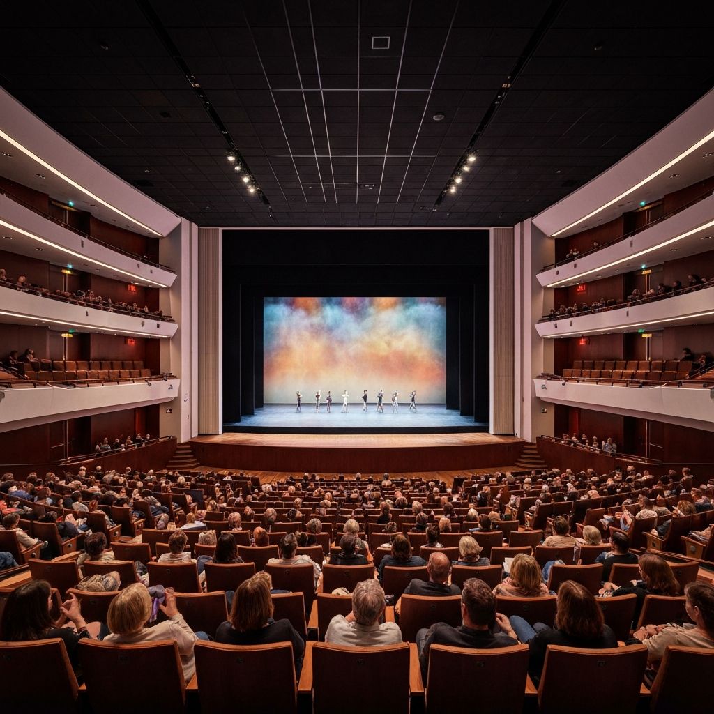 Aménagement de théâtre avec chaises ergonomiques