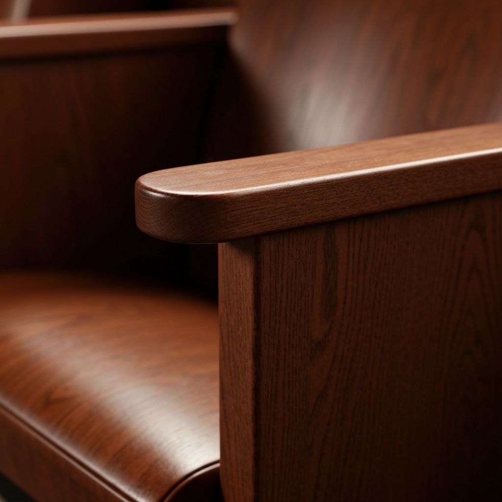 Détail accoudoir en bois